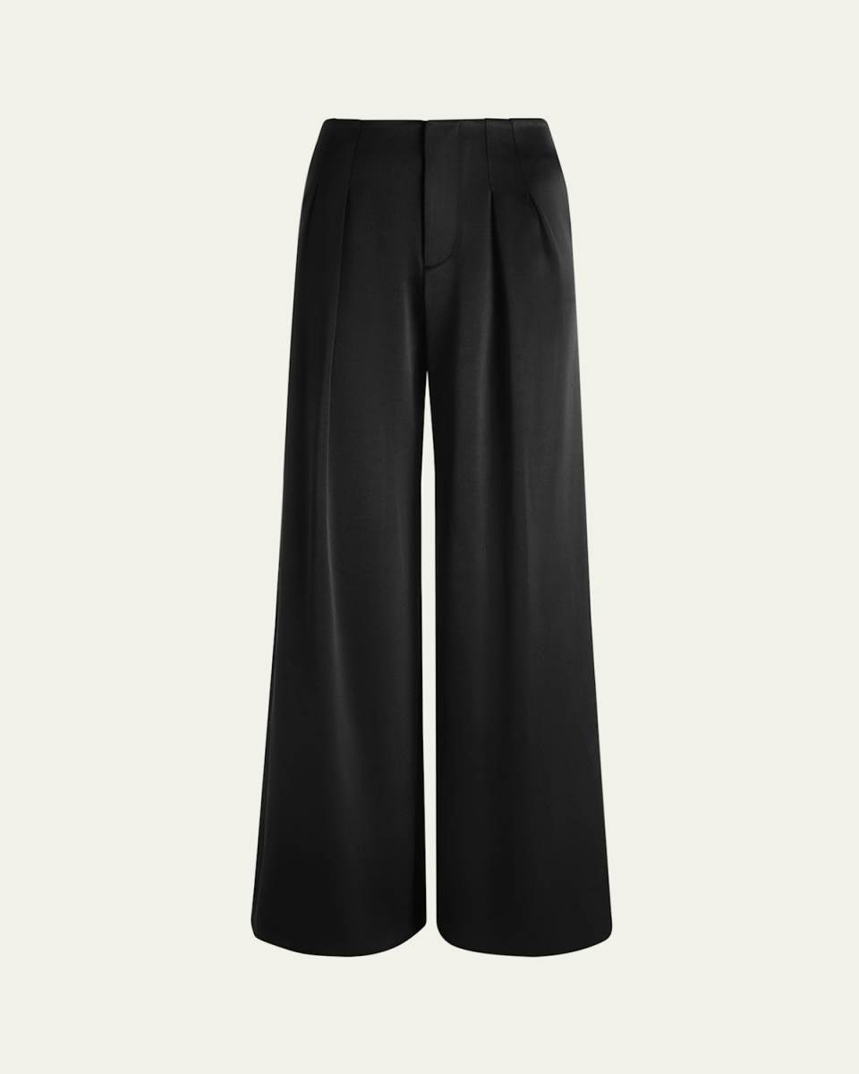 Eloise Wide-Leg Satin Pants